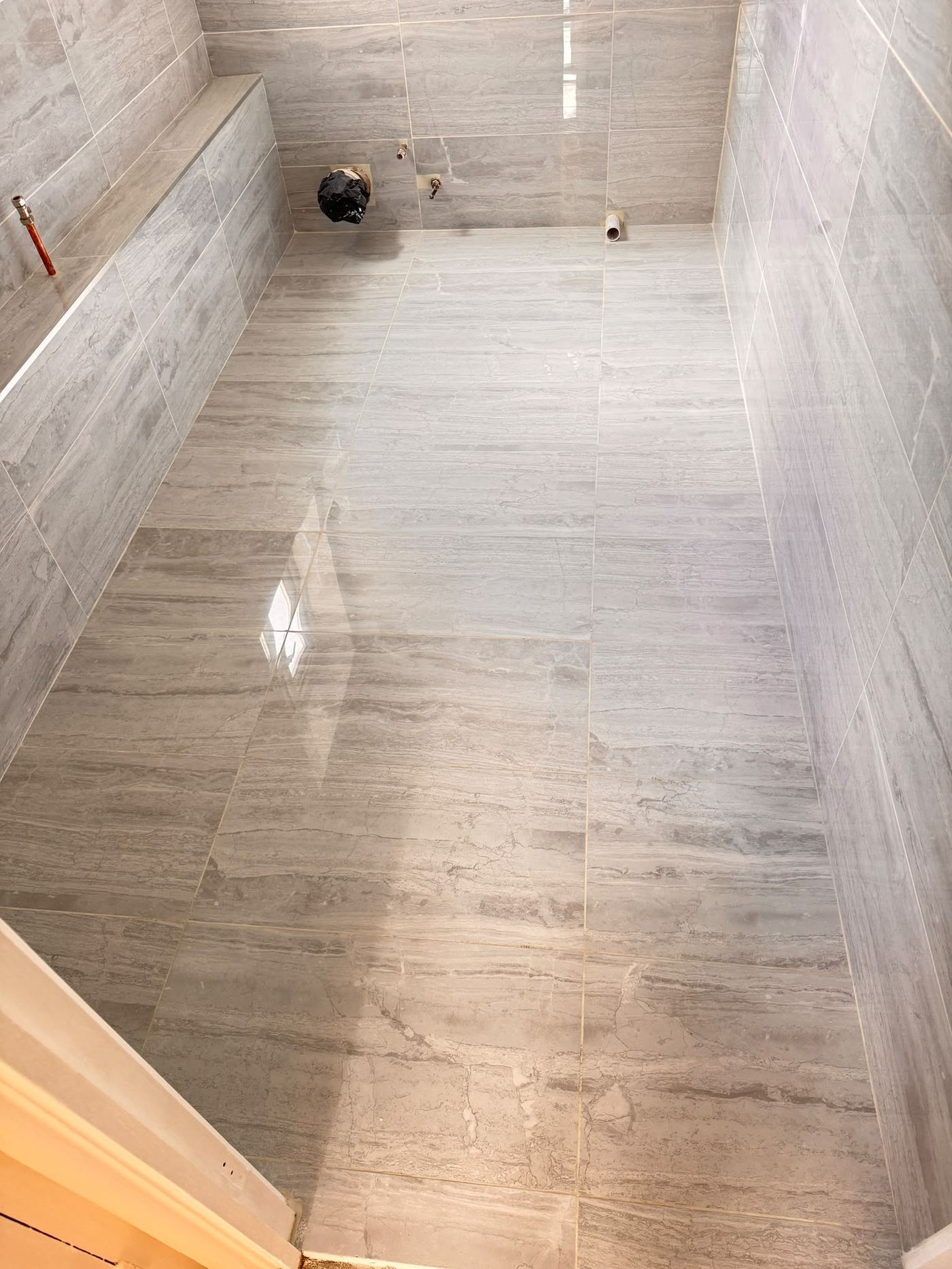 Bathroom renovation - floor and walls