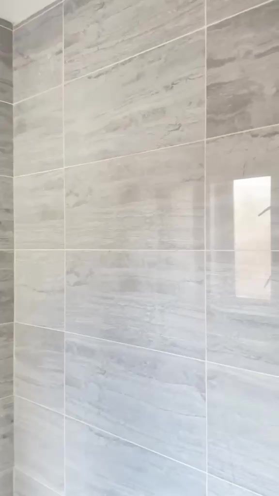 Bathroom - finished tiled wall